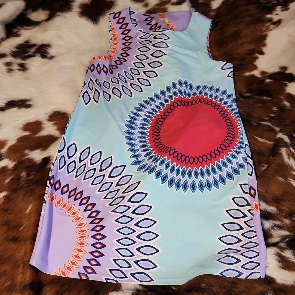 Aryeh Multicolor Geometric Kids Dress